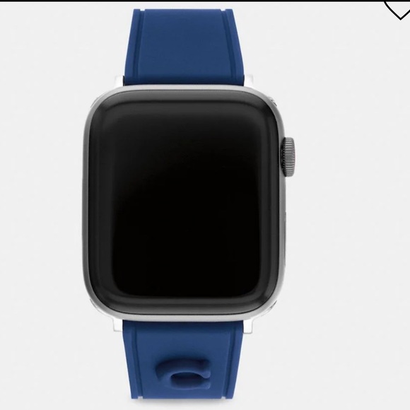NWT Coach Apple Watch Strap Navy Blue 42mm/ 44mm - Picture 2 of 7